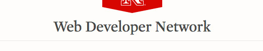 The UNL website site title, with example 'Web Developer Network' shown